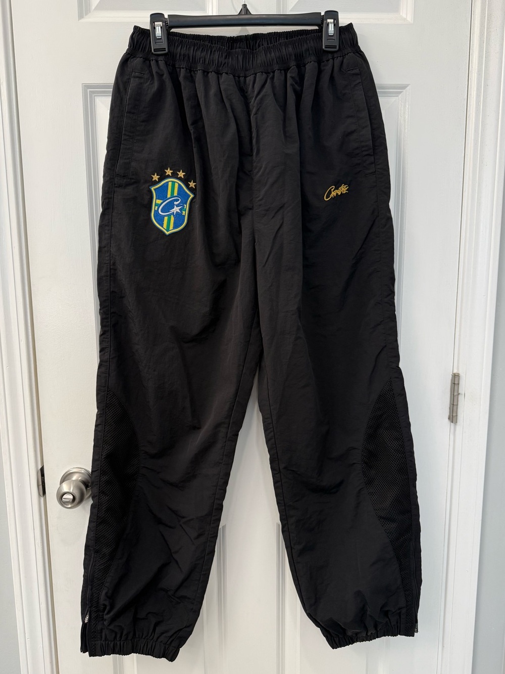 Corteiz Brasil Olympic Shuku Pant 'Black' Medium Nylon Track pant